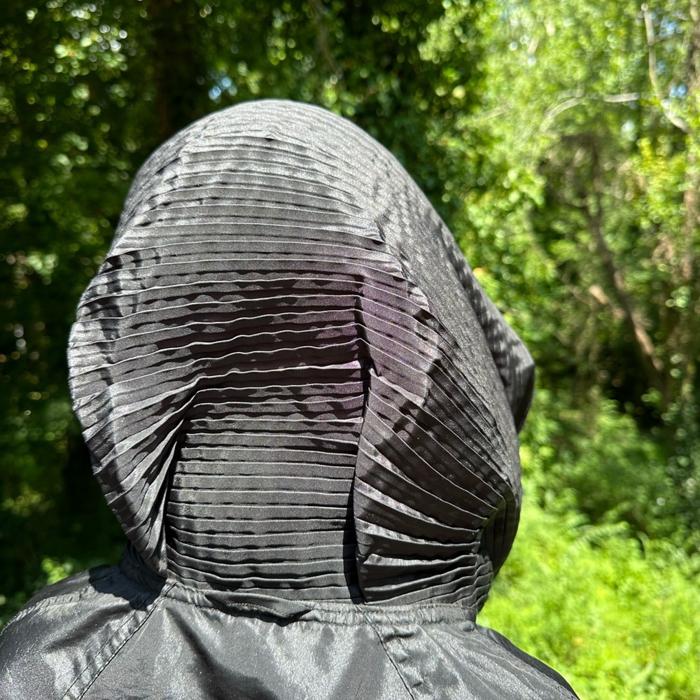 Boho Dotted Whimsigoth Witchy Reversible Hooded Boutique Rain Jacket by UbU ~ M - Picture 12 of 16